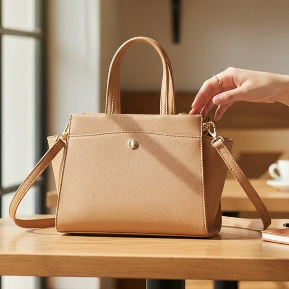 Mini Steve Madden Tote Detachable Strap Gold Hardware Top Handle
